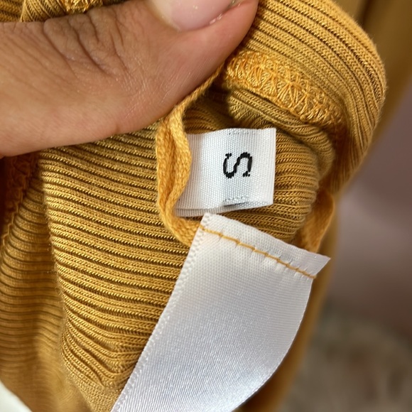 Enza Costa Silk Ribbed Racerback Midi Dress in Honey - Picture 7 of 7